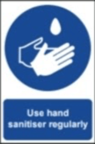 use hand sanitizer signage